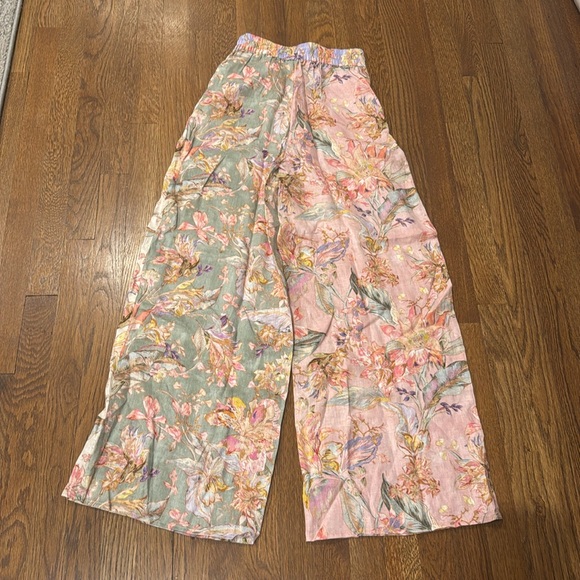 ZIMMERMANN Cira Printed Linen Straight Pants In Multicolore - Picture 6 of 6